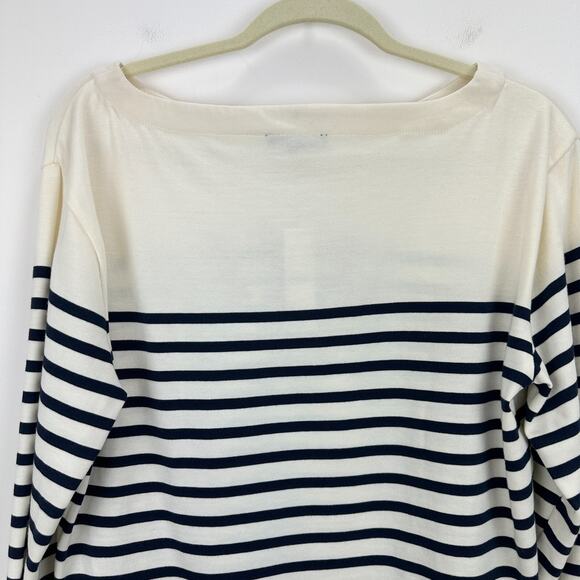 J.Crew Mariner Cloth Long Sleeve Striped Top Embroidered Ski Cotton Small NWT - Picture 10 of 10